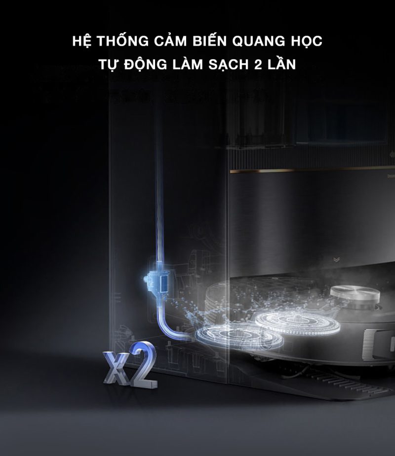 DREAME Bot X20 Pro .tự động xòe chân, giặt giẻ, tự động đổ rác, sấy khô khăn,tự nâng giẻ,tự pha nước giặt. app tiếng Việt