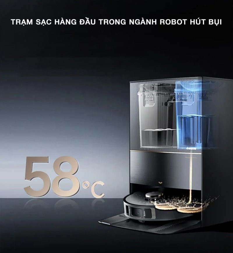 DREAME Bot X20 Pro .tự động xòe chân, giặt giẻ, tự động đổ rác, sấy khô khăn,tự nâng giẻ,tự pha nước giặt. app tiếng Việt