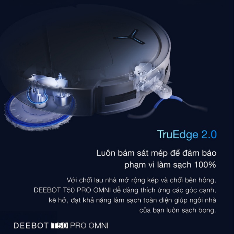 Ecovacs T50 Pro Omni – Trắng/Đen ( bản QT chính hãng)