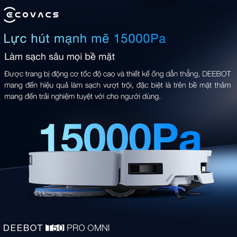 Ecovacs T50 Pro Omni – Trắng/Đen ( bản QT chính hãng)