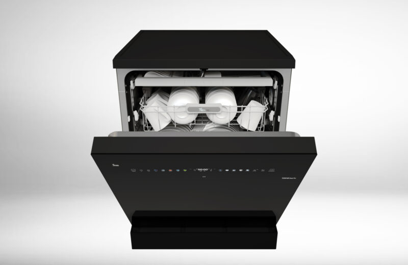 Texgio Dishwasher TGDM795B Smart Pro - Máy rửa chén bát 16 bộ, Sấy khí nóng, Màn hình màu siêu đẹp, Cửa điện, Tự động mở & đóng cửa
